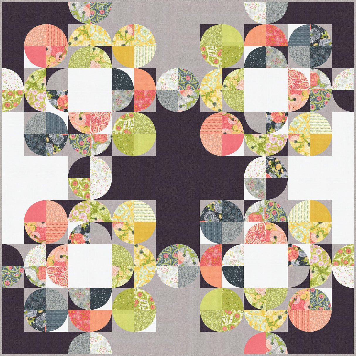 Partial Eclipse Quilt Pattern Printed Pattern Only - by Robin Pickens makes 2 or 32 x 32 and 64 x 64