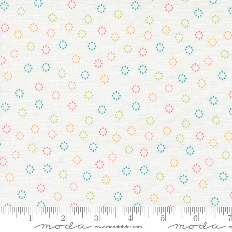 Strawberry Lemonade Daisy Dots Cloud by Sherri and Chelsi 37677-11 Sold in 1/2 yard increments