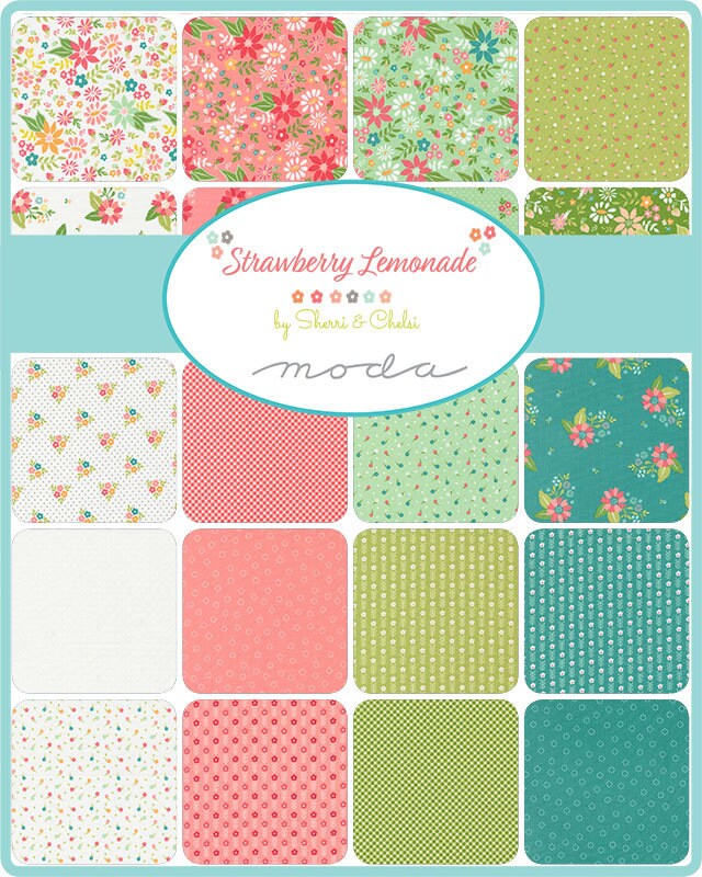 Strawberry Lemonade Blooms Carnation by Sherri and Chelsi 37673-12 Sold in 1/2 yard increments