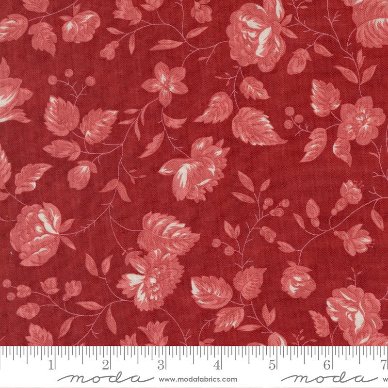 Ridgewood Garden Vines Cherry 14971-18 by Minick and Simpson Sold in 1/2 yard increments