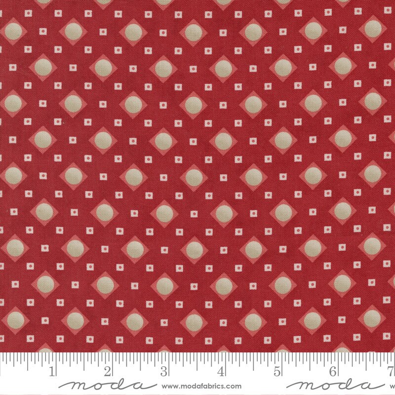 Ridgewood Square Dot Cherry 14975-18 by Minick and Simpson Sold in 1/2 yard increments