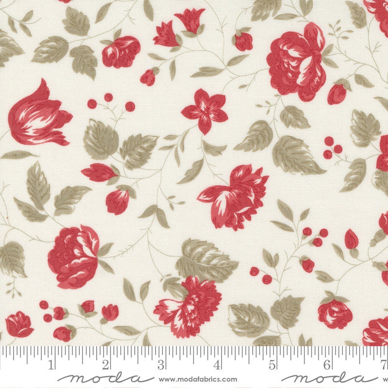 Ridgewood Garden Vines Milk 14971-11 by Minick and Simpson Sold in 1/2 yard increments