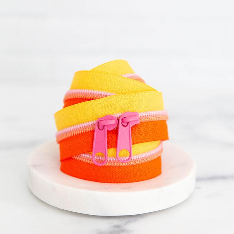 30" Zipper Papaya Punch includes 2 zipper pulls - SSCZ38 by Stitch Supply Co.