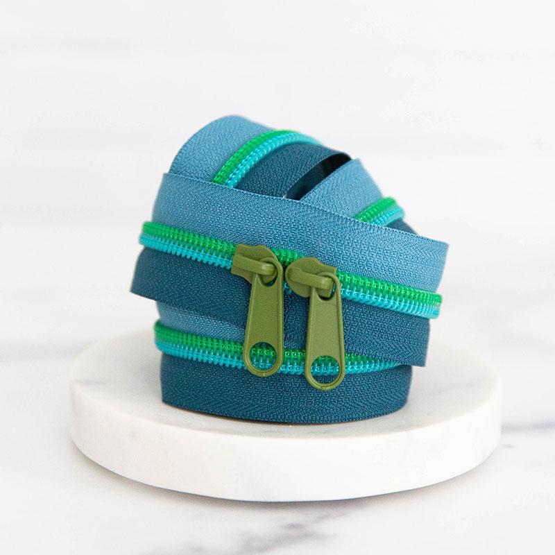30" Zipper Olive Oasis includes 2 zipper pulls - SSCZ by Stitch Supply Co.