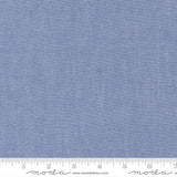 Moda Chambray Medium Blue Yardage 12051-15 Sold in 1/2 yard increments.