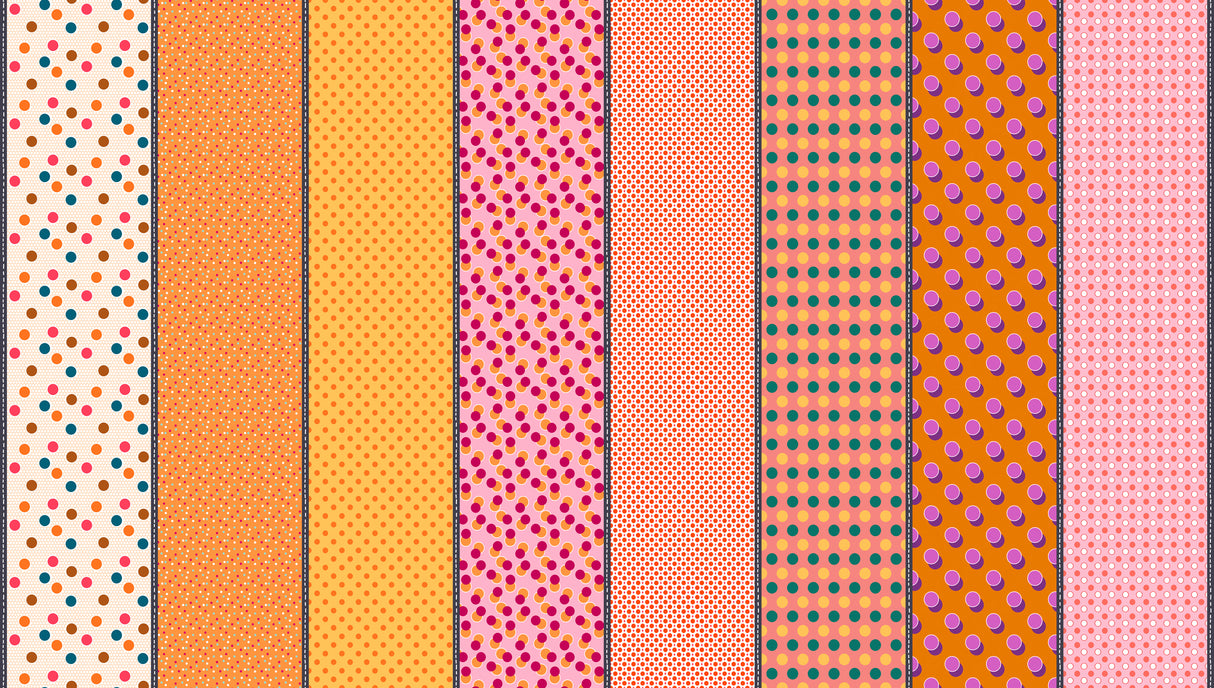 Mixed Bag of Lollies Half Yard Bundle includes by Jen Kingwell for Moda Fabrics