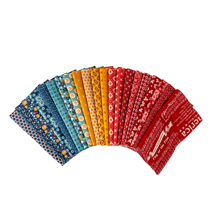 Americana Fat Eighth Bundle by Lori Holt for Riley Blake designs contains all 52 prints