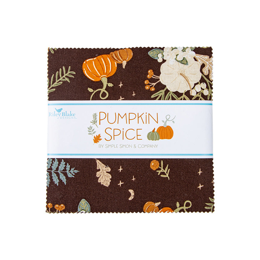 Pumpkin Spice 5 Inch Stacker, 42 Pcs by Simple Simon & Company for Riley Blake Designs