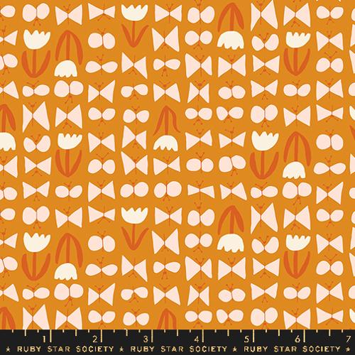 Bird is The Word Butterflies Turmeric by Kimberly Kight RS3081-14  for Ruby Star Society Sold in 1/2 yard Increments cut continuously