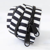 30" Zipper Black & White Black includes 2 zipper pulls - SSCZ05 by Stitch Supply Co.