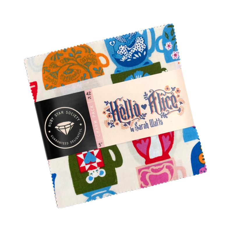Hello Alice 5" Charm Pack by Sarah Watts for Ruby Star Society for Moda Fabrics bin 43
