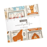 Animal Park Fun Charm Pack includes 42 - 5 Inch Squares by Stacy Iest Hsu 20960MC For Moda Fabrics bin 52