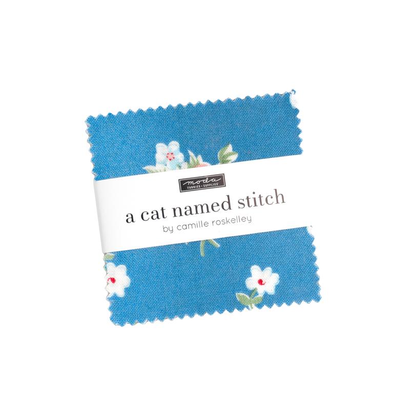 A Cat Named Stitch Mini Charm 55340MC by Camille Roskelley For Moda Fabrics bin 40