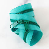 30" Zipper Turquoise includes 2 zipper pulls - SSCZ18 by Stitch Supply Co.