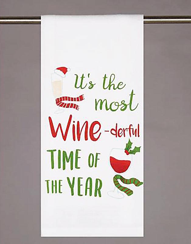 Towel Wine-derful Time Tea Towel Peking Handicraft size - 18" x 27"