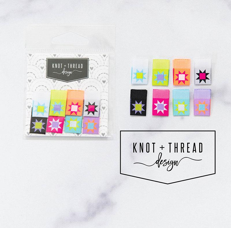 Sew in Labels Sawtooth Star KAT LAB5 Knot And Thread