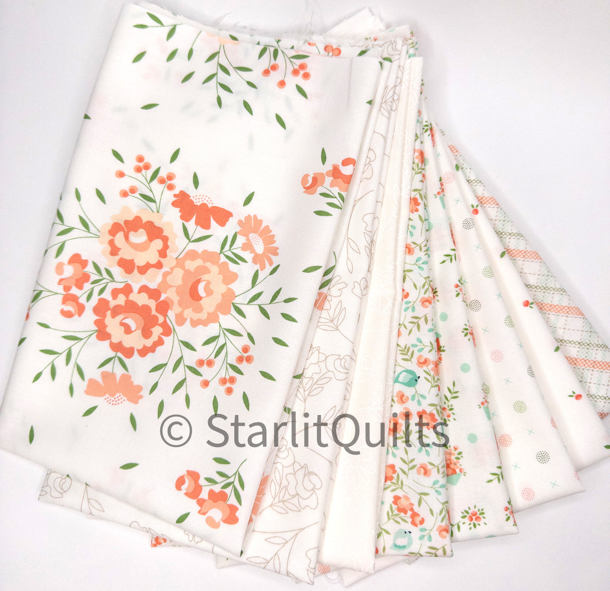 Abloom By Corey Yoder for Moda Fabrics Cloud Color Bundle includes 8 Fat Quarters