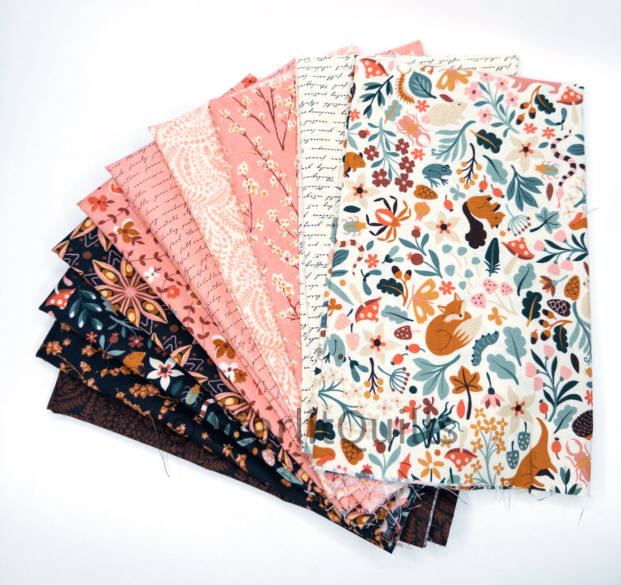 Acorn Hollow Apple and Soil Color Bundle includes 10 Fat Quarters By BasicGrey