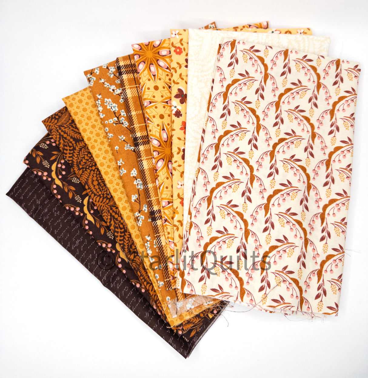 Acorn Hollow Maze and Yam and Soil Color Bundle includes 10 Fat Quarters By BasicGrey