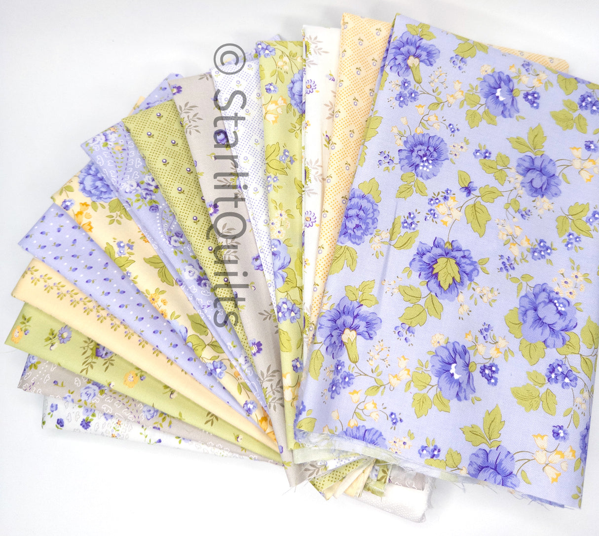 Farmhouse Blues Quilt Kit Featuring Georgia, includes fabric for the top, binding and pattern