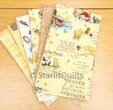 Winnie the Pooh Yellow Colorway Bundle includes 6 Fat Quarters