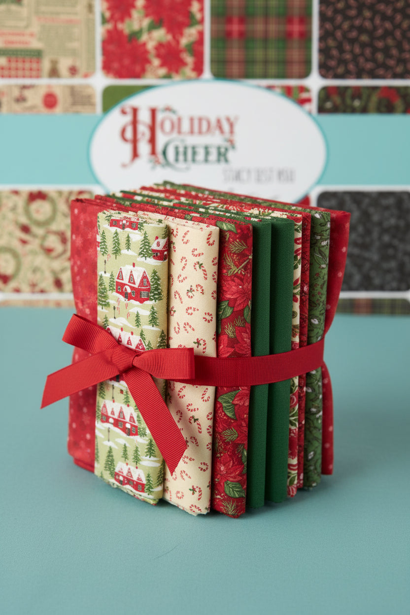 Holiday Cheer Fat Eighth Bundle 28 Prints Custom cut by Starlit Quilts