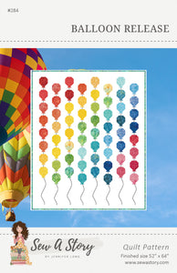 Ballon Release Quilt Pattern P284  From Sew A Story / Bee Sew Inspired By Jennifer Long -  52” x 64” lap size, Layer Cake friendly