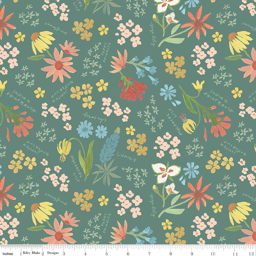 Albion Main Green Yardage C14590-GREEN by Amy Smart for Riley Blake Design Sold in 1/2 Yard Increments
