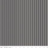 Sophisticated Halloween Ticking Black Sophisticated Halloween by My Mind's Eye for Riley Blake Designs Sold in 1/2 Yard Increments
