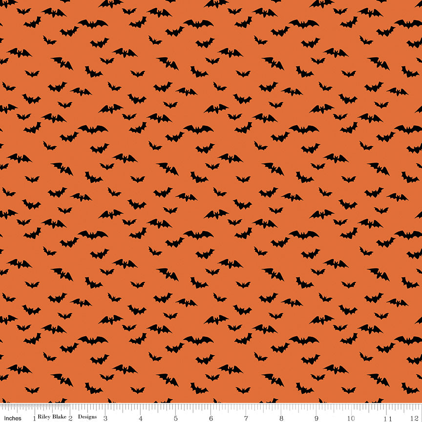 Sophisticated Halloween Bats Orange