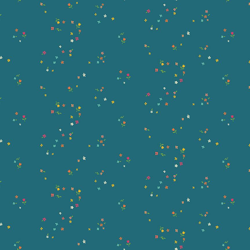 First Blooms Mini Blooms Denim C16326-DENIM  by Heather Peterson for Riley Blake Designs
