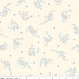 Faraway Kingdom Dragon Flight Sand C17432 Yardage by Natàlia Juan Abelló for Riley Blake Designs Sold in 1/2 Yard Increments
