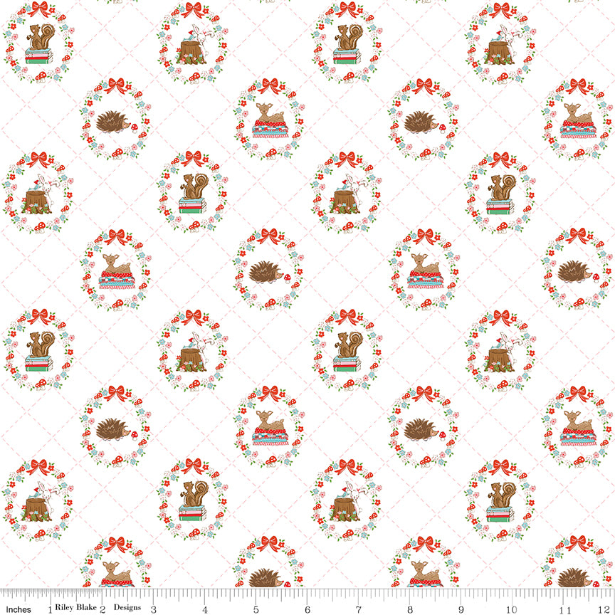 Whimsical Woodland Animals White