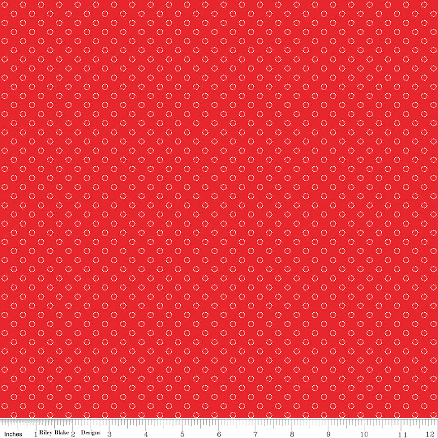 Whimsical Woodland Circle Dots Red