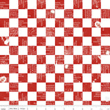 Check Red Gingerbread Yardage by J. Wecker Frisch for Riley Blake Designs Sold in 1/2 Yard Increments