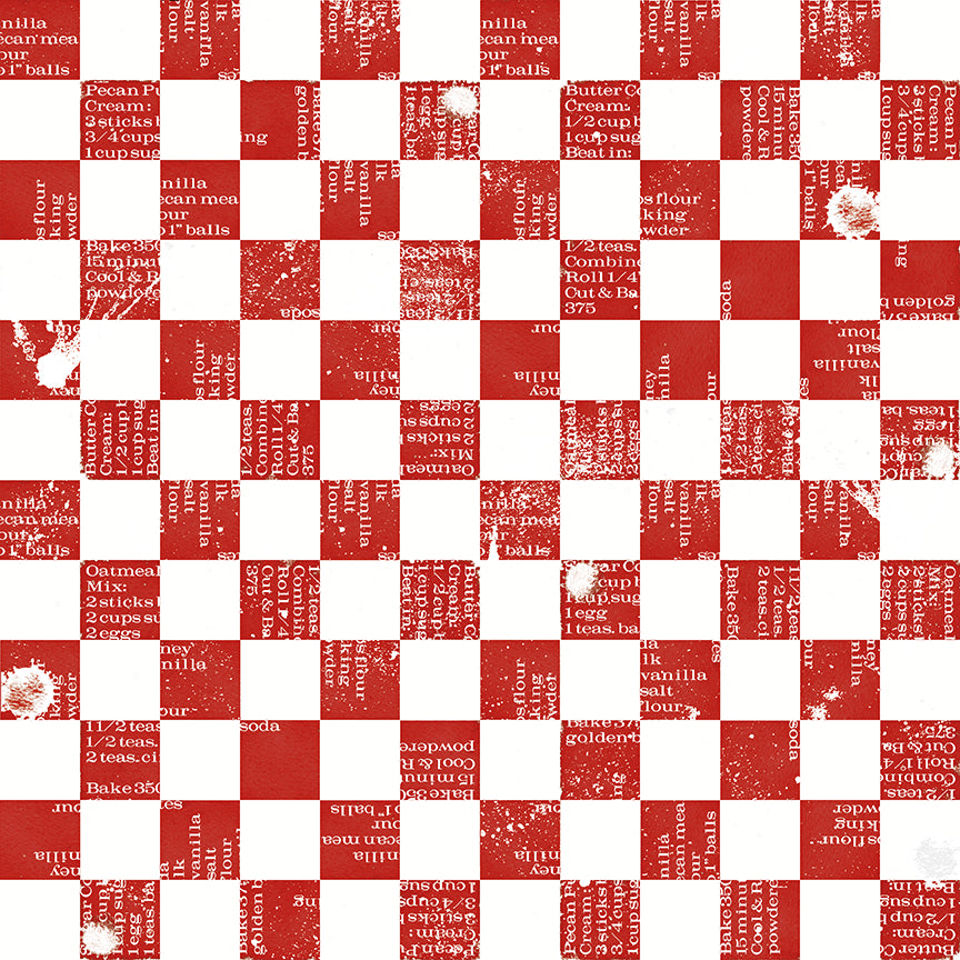 Check Red Gingerbread Yardage by J. Wecker Frisch for Riley Blake Designs Sold in 1/2 Yard Increments