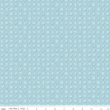 Gingerbread Tiny Cookies Blue Yardage by J. Wecker Frisch for Riley Blake Designs Sold in 1/2 Yard Increment