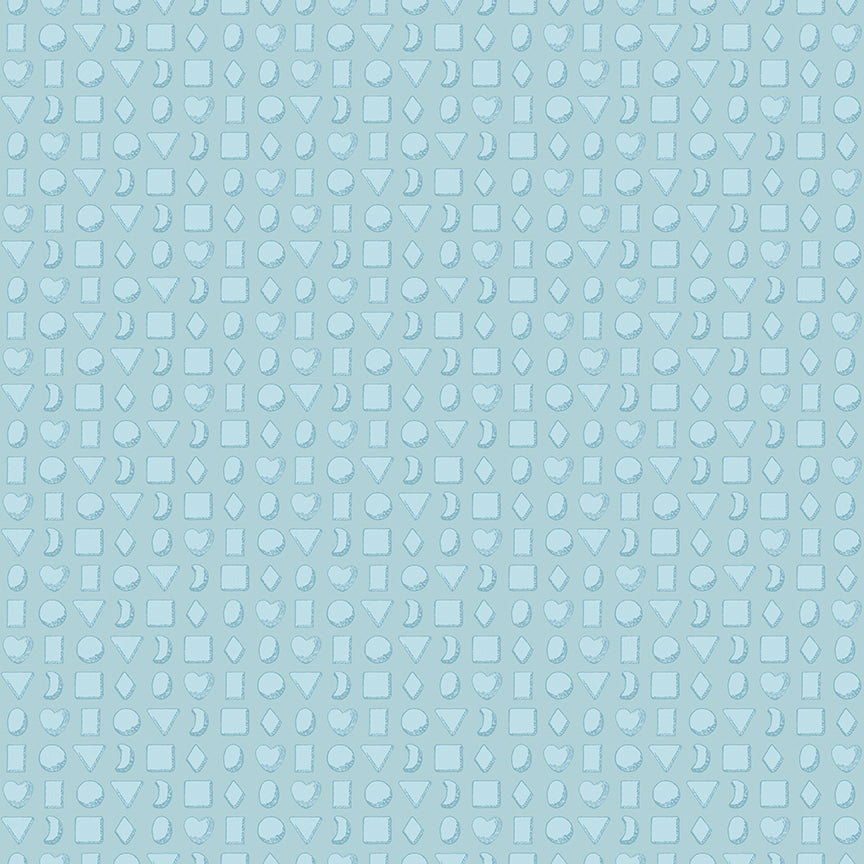 Gingerbread Tiny Cookies Blue Yardage by J. Wecker Frisch for Riley Blake Designs Sold in 1/2 Yard Increment