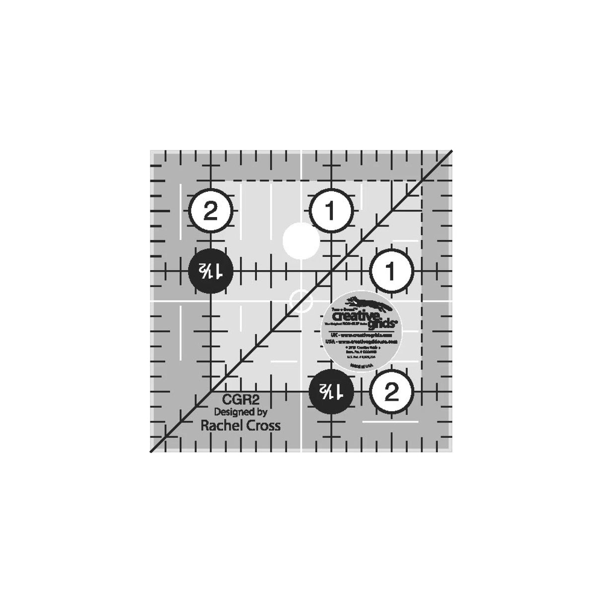 Creative Grids Quilt Ruler 2-1/2in Square CGR2 ***ships for free***