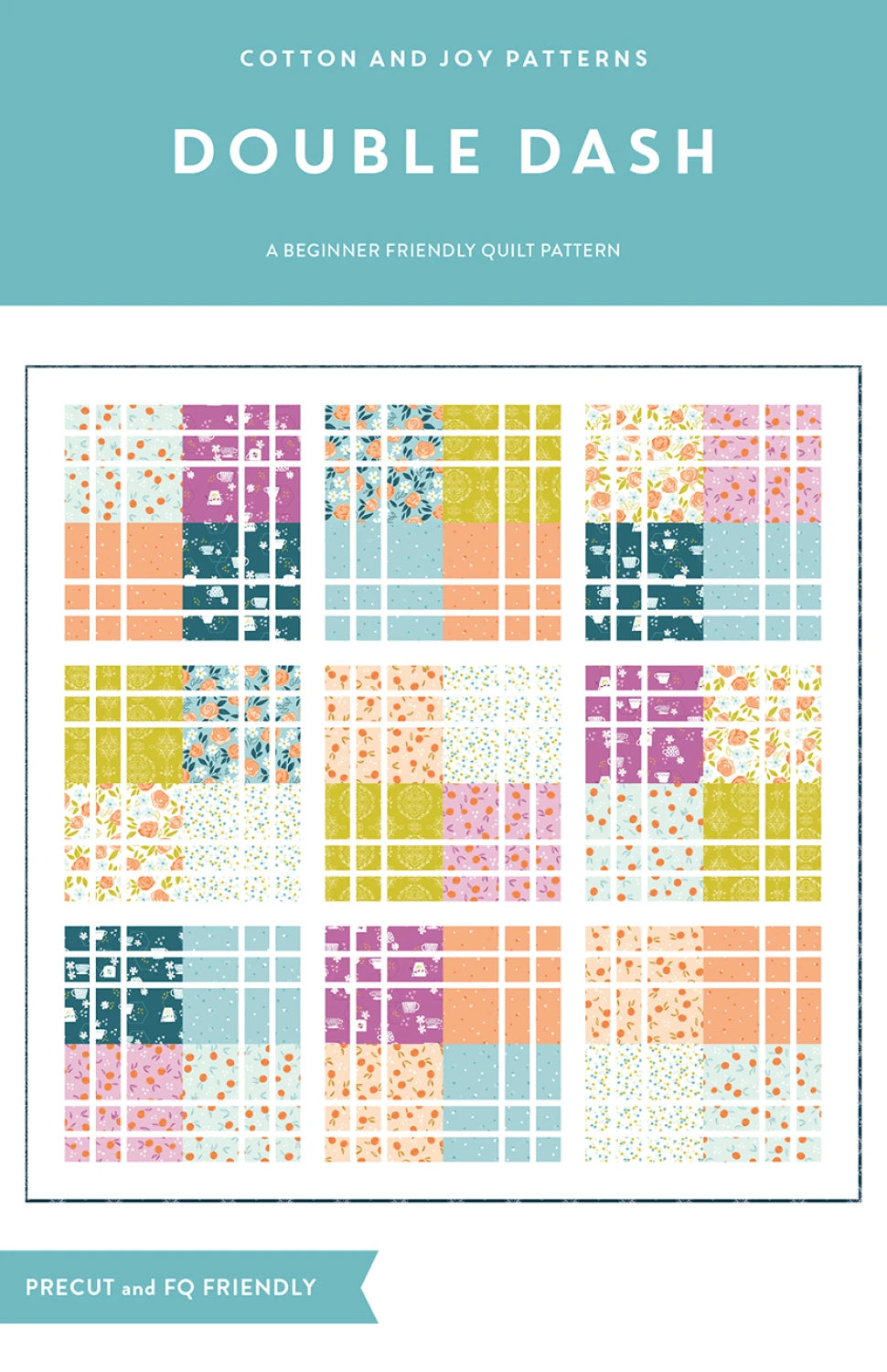 Double Dash Pattern Printed Pattern Only CJ134  by Fran of Cotton + Joy 3 sizes