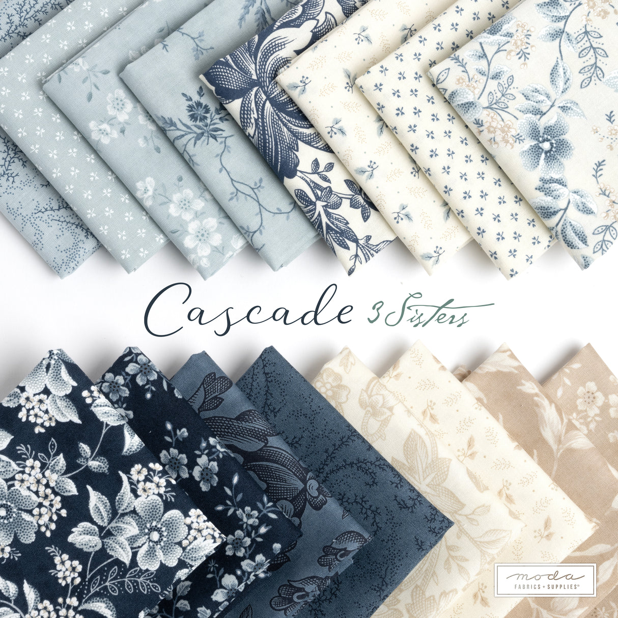 Cascade by 3 Sisters for Moda Fabrics 1/2 yard Bundle 30 Prints Custom Cut by Starlit Quilts