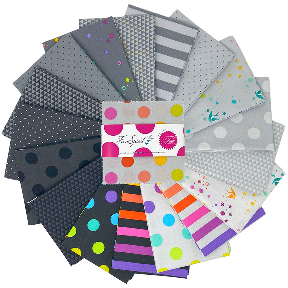Graywork 5" Charm Pack by Tula Pink FB6CPTP.Graywork for FreeSpirit Fabrics bin 72