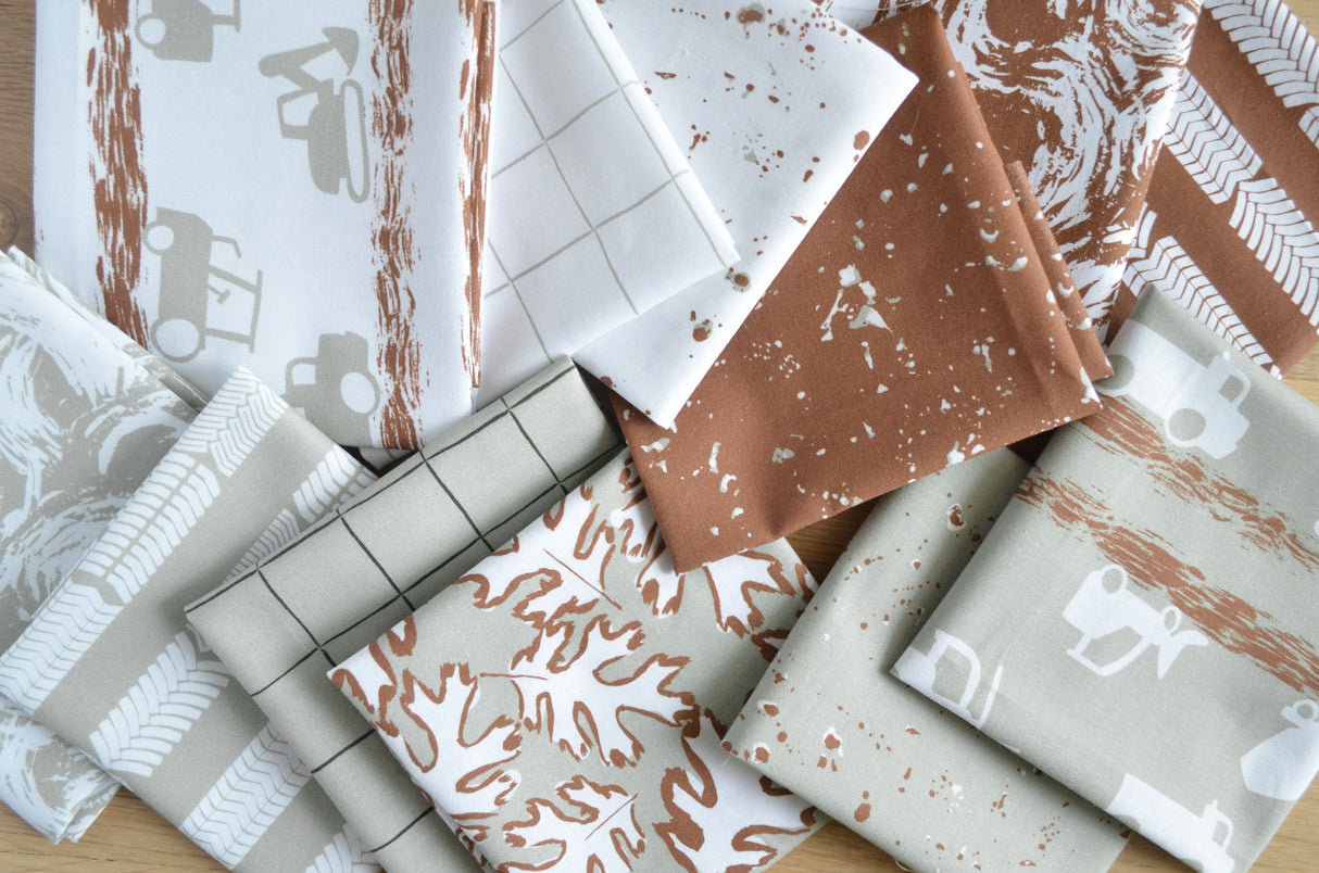 For My Boys Oliver Triple it Quilt Kit includes fabric for the Quilt Top, Binding and Pattern 42" x 50"