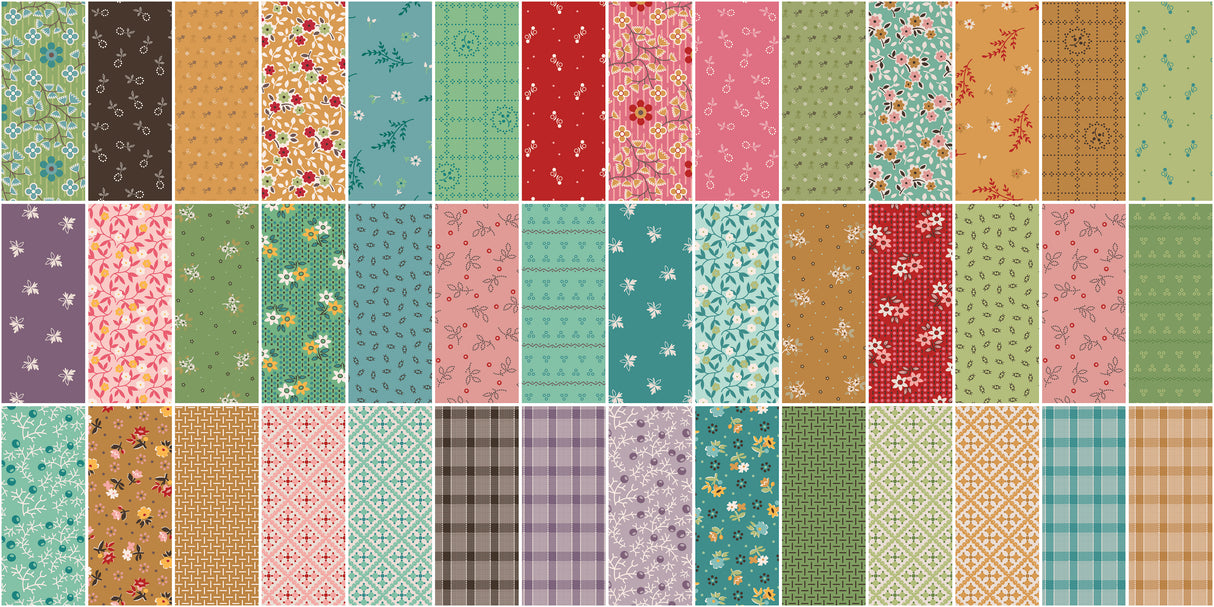 Gentler Times Half Yard Bundle all 51 Prints Custom Cut by Starlit Quilts