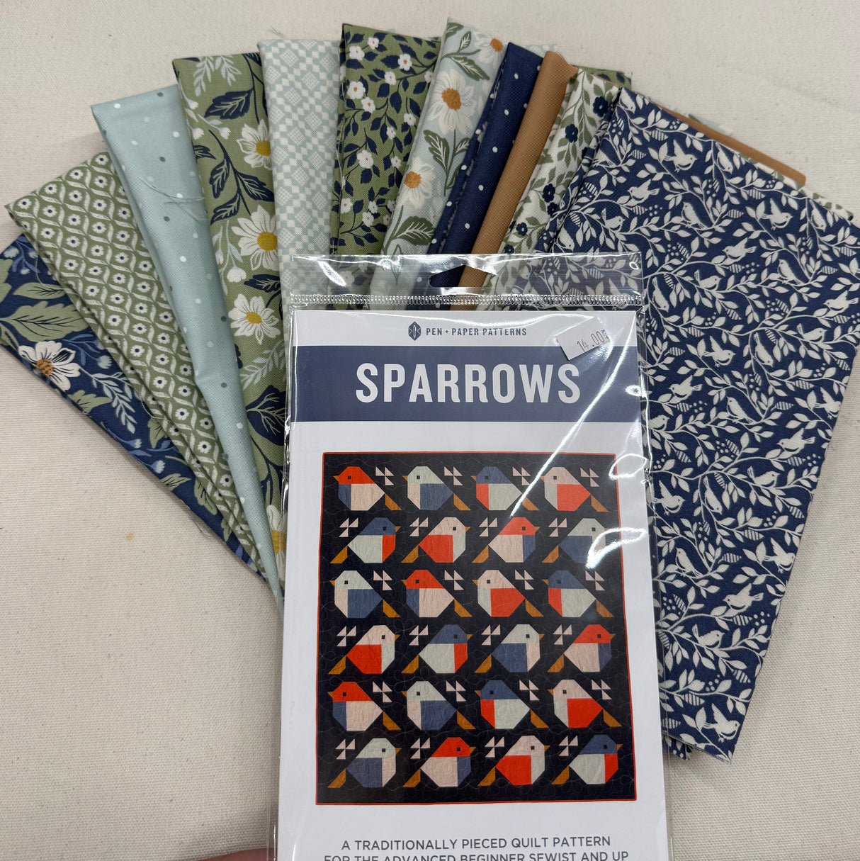 Sparrows Quilt Kit from True Love Fabrics  65 x 71  NO PATTERN