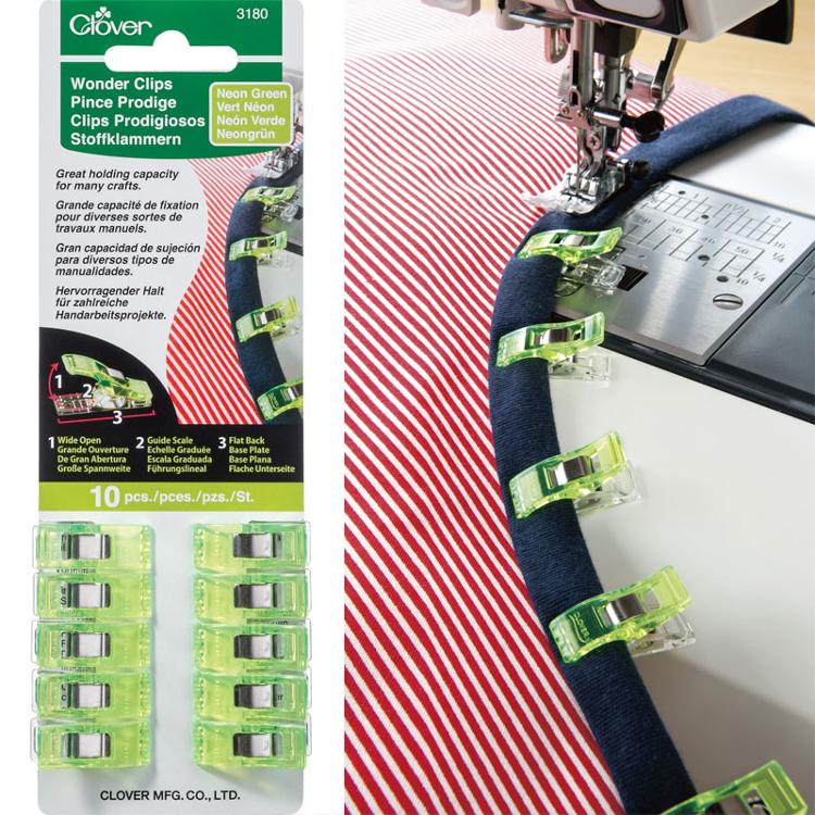Wonder Clips Neon Green 10ct 3180 Clover