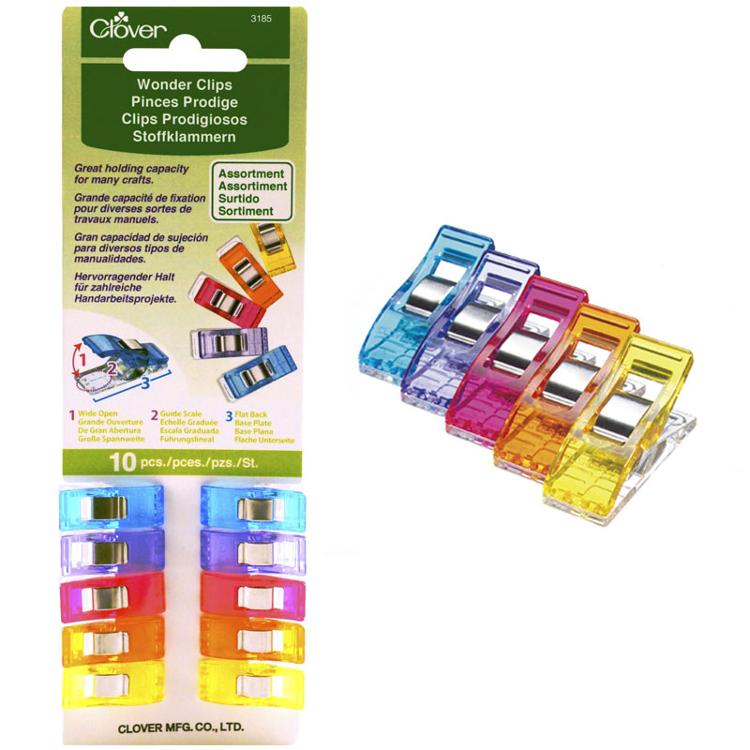 Wonder Clips Assorted Colors 10ct 3180 Clover