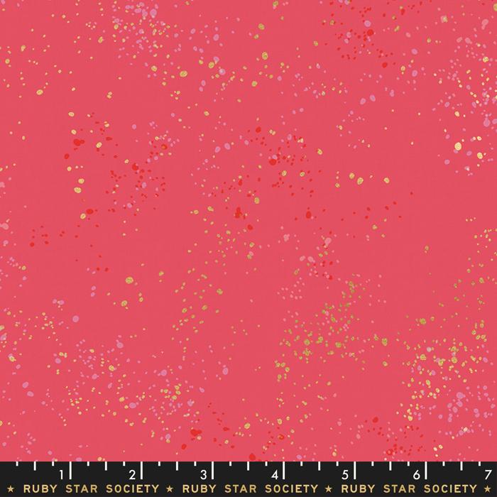 Metallic Strawberry Yardage RS5027 43M by Rashida Coleman-Hale for Ruby Star Society Sold in 1/2 yard increments cut continuously
