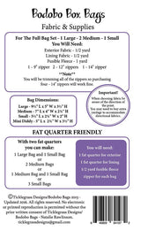 Bodobo Box Bags ## TG-1301 From Bodobo Bags By Natalie Rawlinson,  4 Bag Sizes