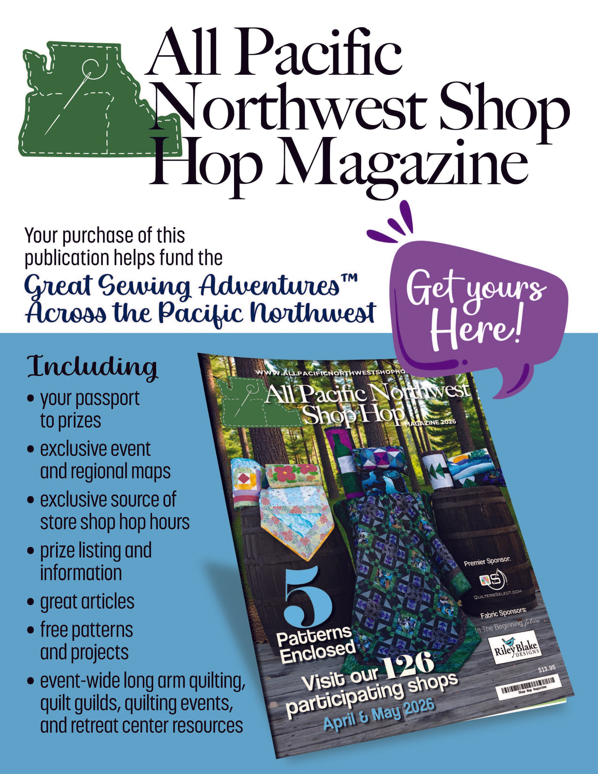 Preorder All Pacific Northwest Shop Hop Magazine